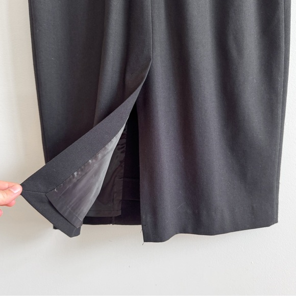 VERONIKA MAINE • Stretch Suit Zip Neck Pencil Dress in Black - Picture 11 of 16